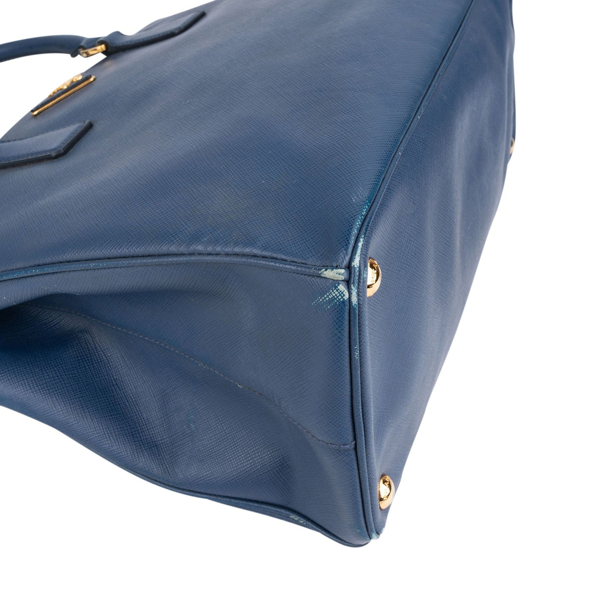 Prada Blue Saffiano Leather Galleria Handbag