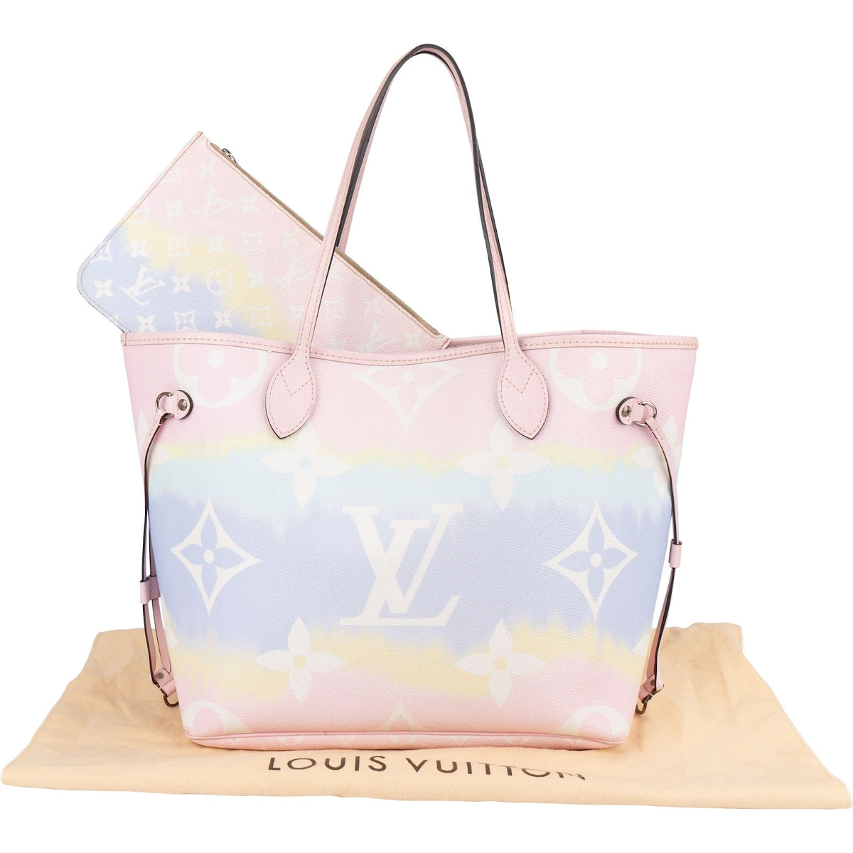 Louis Vuitton Monogram Giant Escale Rainbow Neverfull MM Shoulder Bag