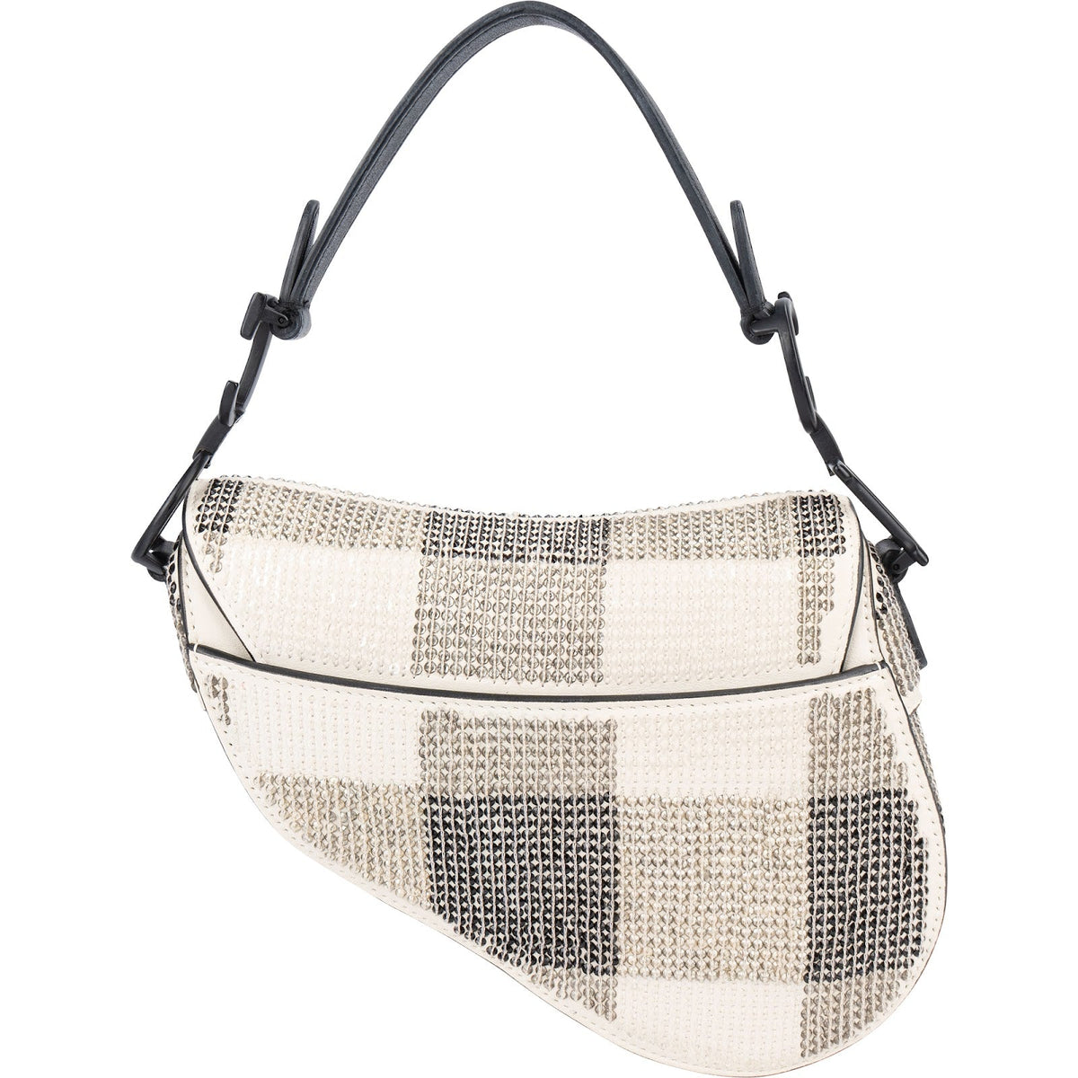 Christian Dior Studded Sequins & Rhinstones Mini Saddle Bag Handbag