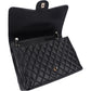 Chanel Quilted Caviar Leather Palladium Maxi Single Flap Crossbody Bag