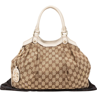 Gucci Monogram GG Canvas Sukey Tote Handbag