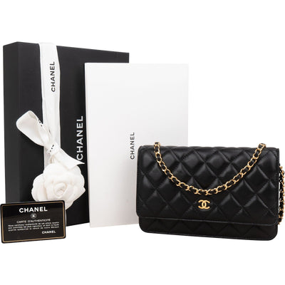 Chanel Quilted Lambskin Wallet on Chain Crossbody Bag