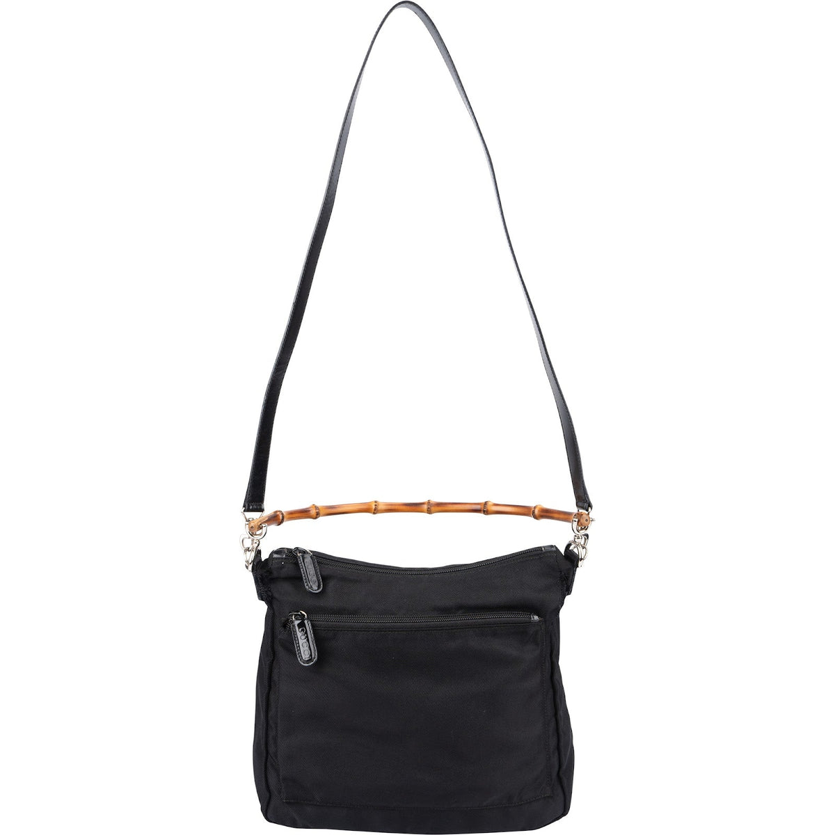 Gucci Nylon Bamboo Handle Shoulder Bag
