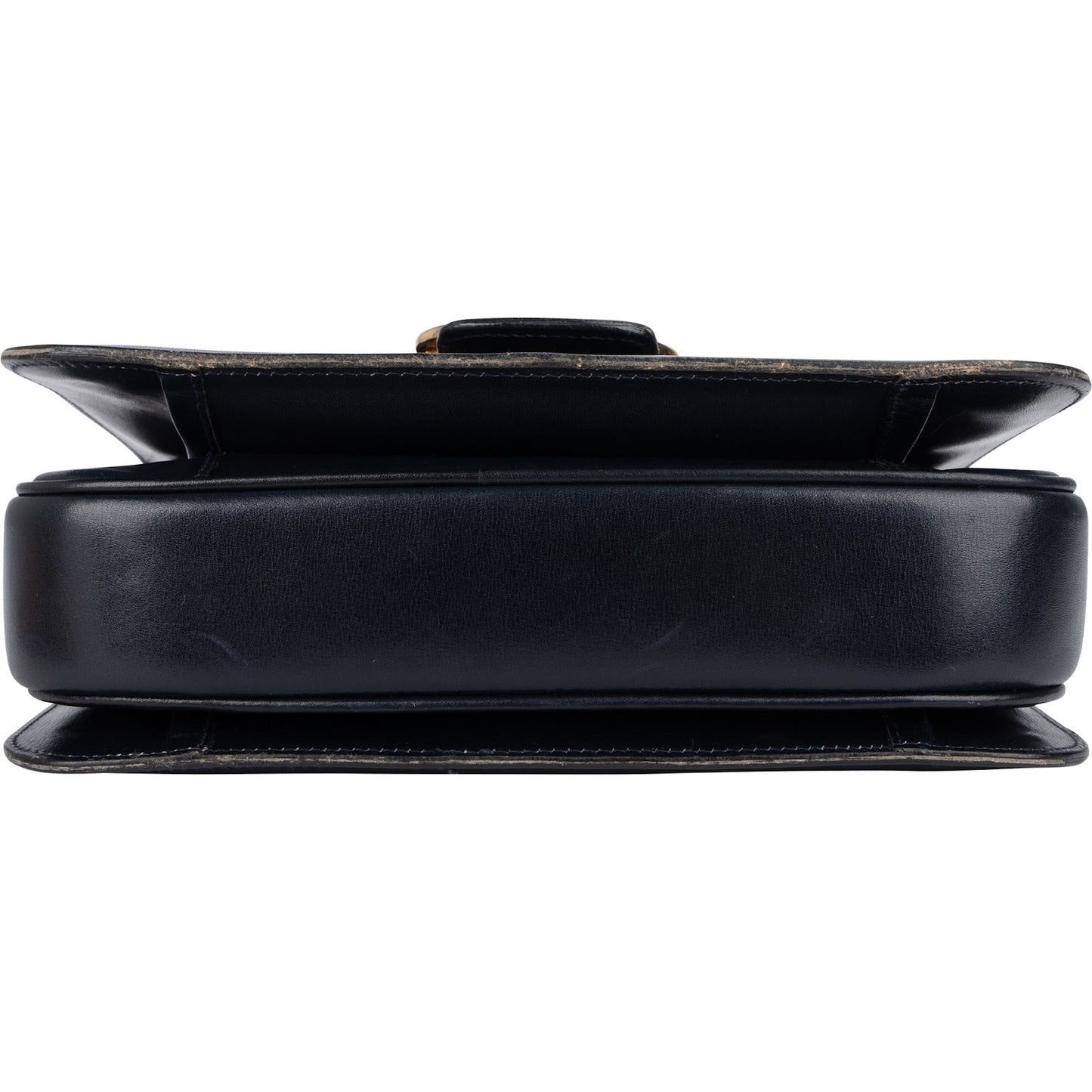 Celine Blue Boxcalf Carriage Triomphe Shoulder Bag
