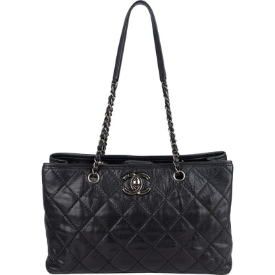 Chanel Quilted Caviar Leather CC Shoulder Bag