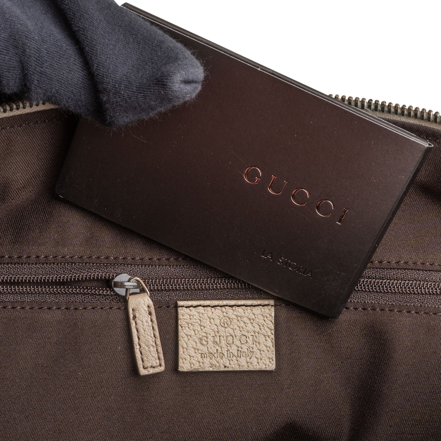 Gucci Monogram GG Canvas Abbey Tote Shoulder Bag