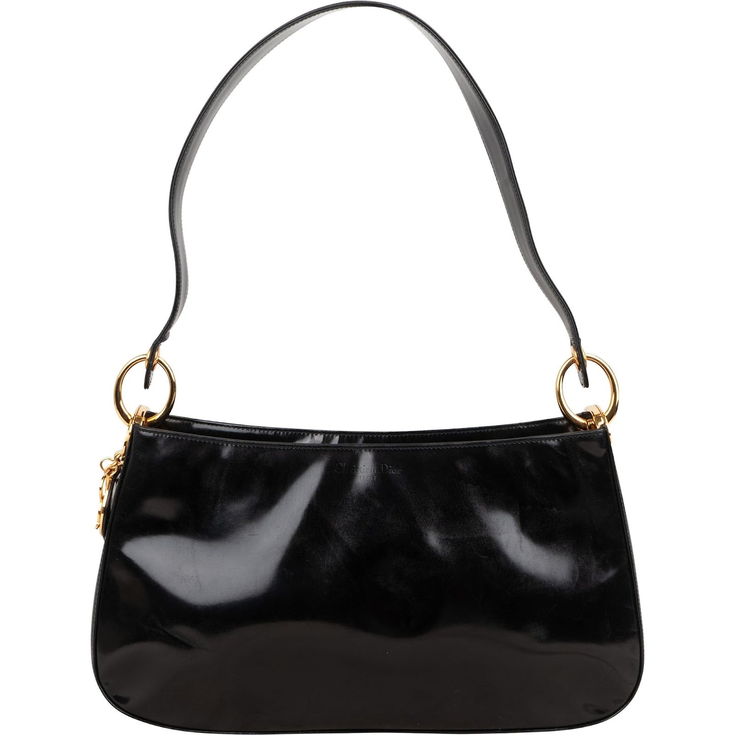 Christian Dior Patent Leather Cannage Shoulder Bag