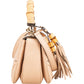 Gucci Pebbled Leather Bamboo Top Handle Flap Daily Handbag