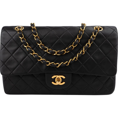 Chanel Quilted Lambskin 24K Gold Medium Double Flap Shoulder Bag