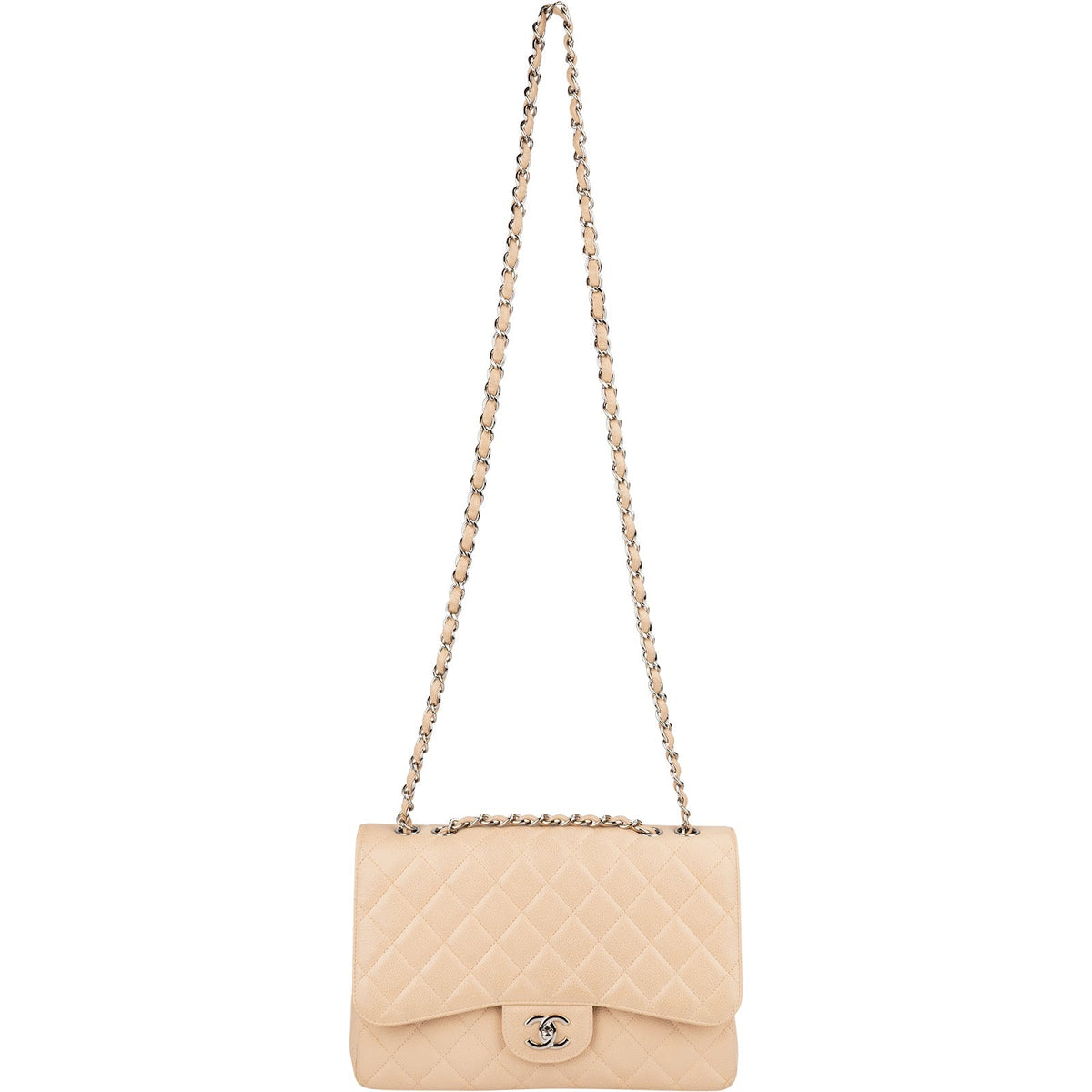Chanel Jumbo Single Flap aus gestepptem Caviar-Leder – Ansicht 11