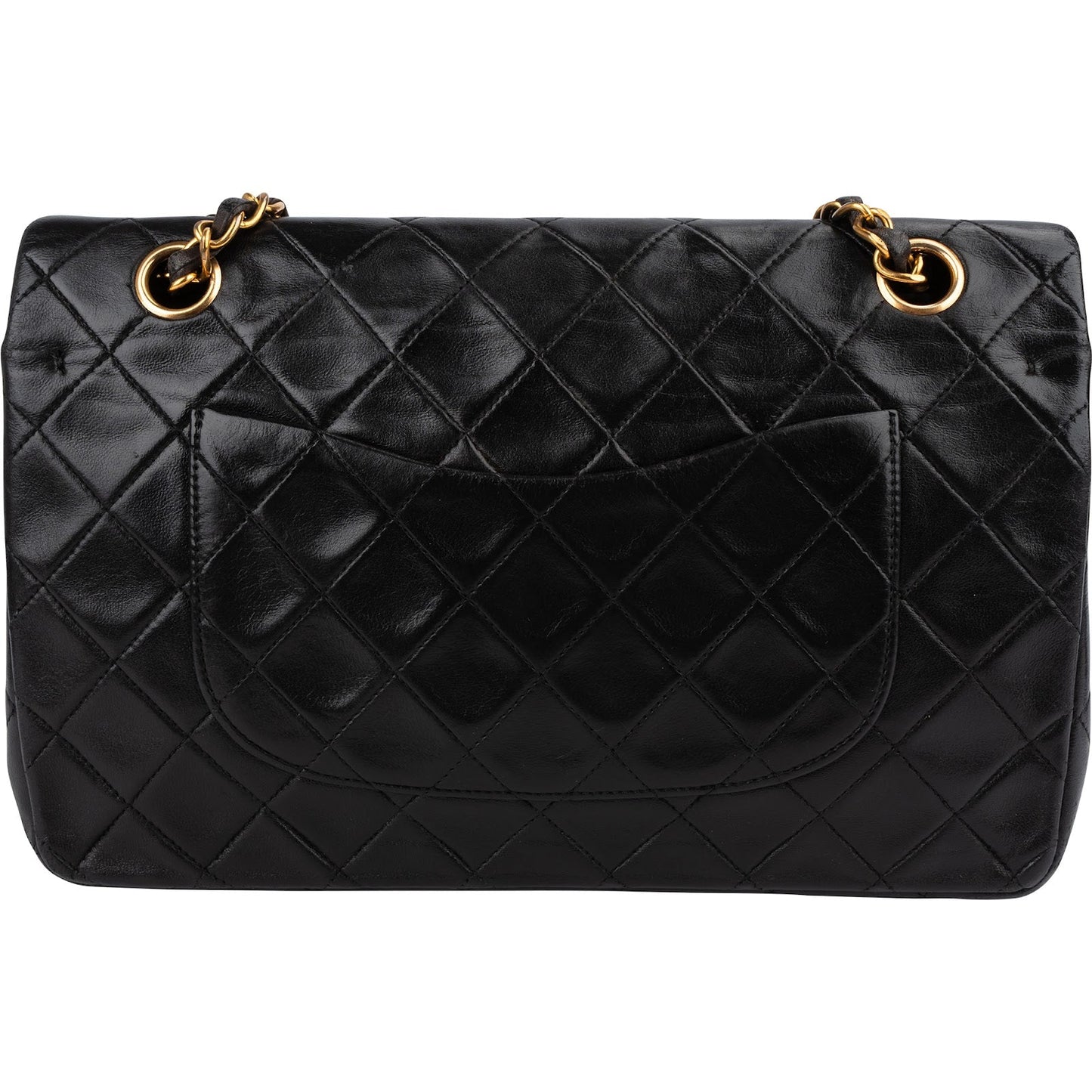 Chanel Quilted Lambskin 24K Gold Medium Double Flap Shoulder Bag