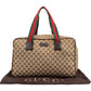 Gucci Monogram GG Canvas Web Boston Handbag