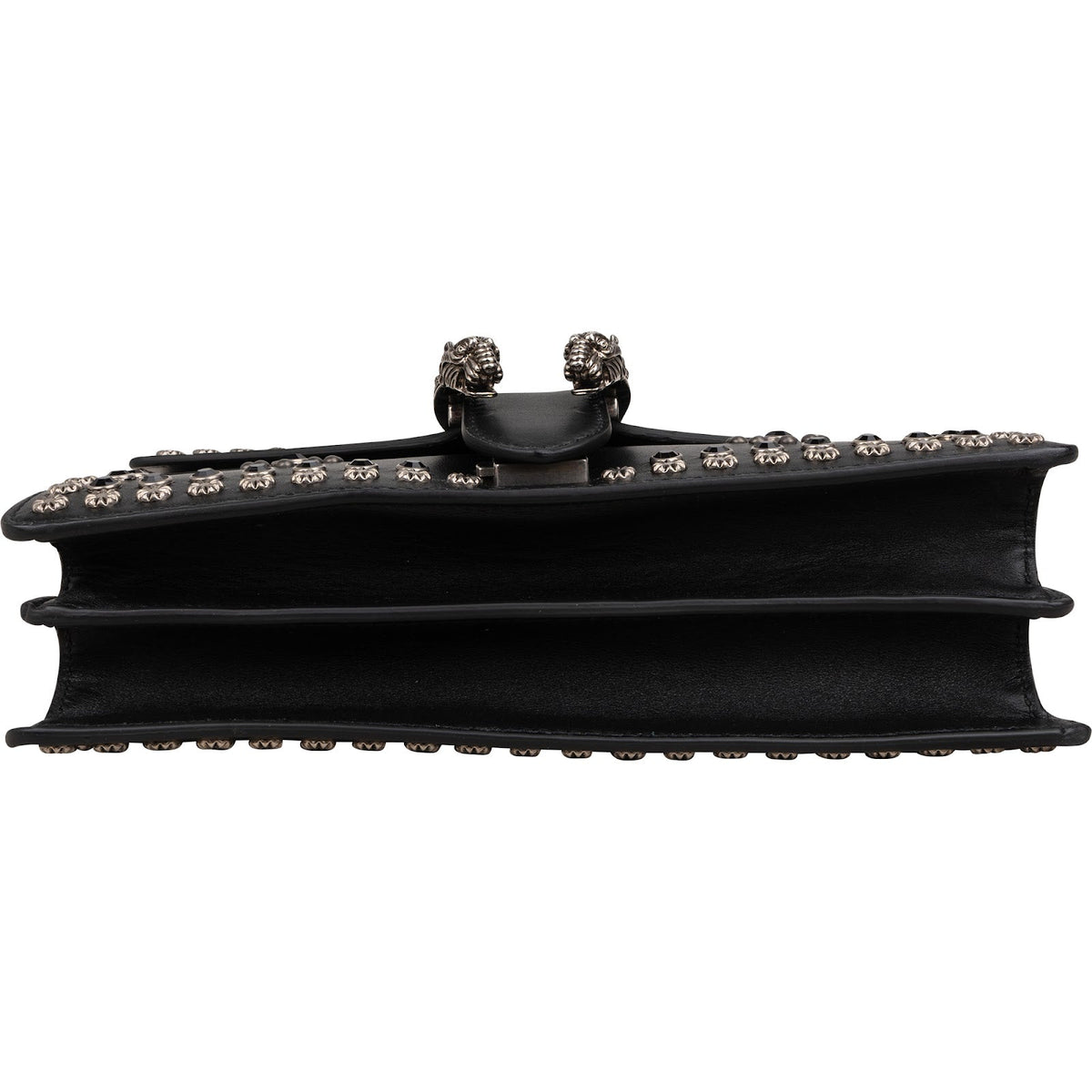 Gucci Black Soft Leather Dionysus Studded Shoulder Bag