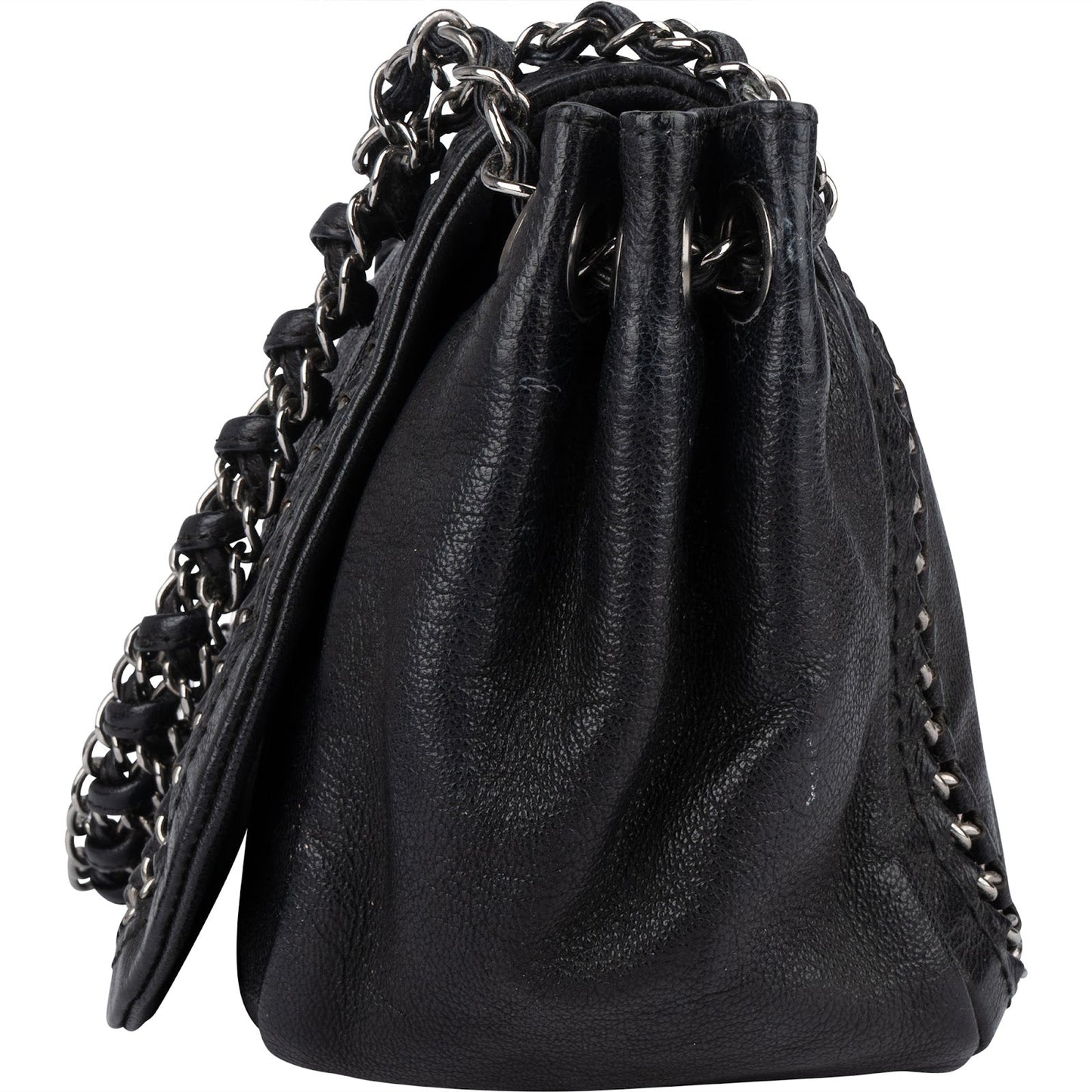 Chanel Calfskin CC Single Flap Shoulder Bag