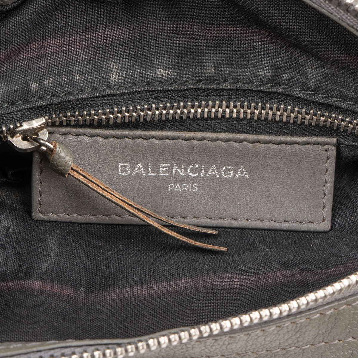 Balenciaga Classic Grey Leather City Handbag