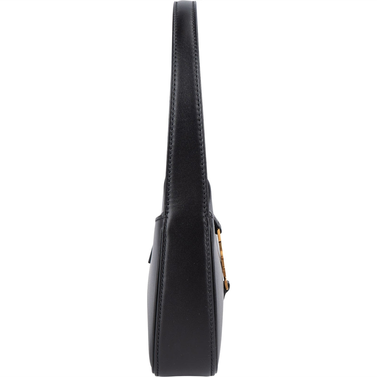 Saint Laurent Black Leather 5 à 7 Mini Hobo Handbag