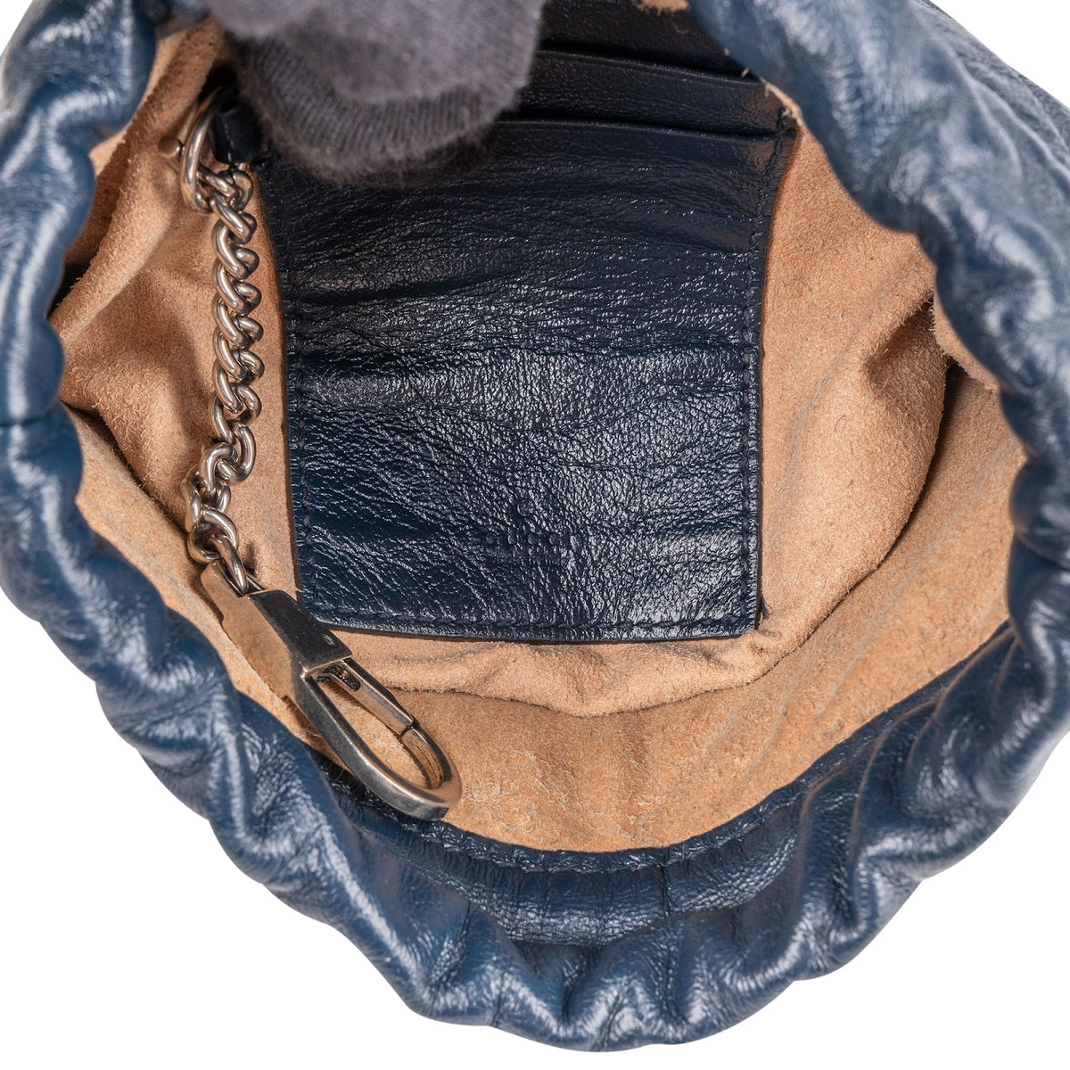 Gucci Matelassé Chevron Leather GG Marmont Mini Bucket Crossbody Bag