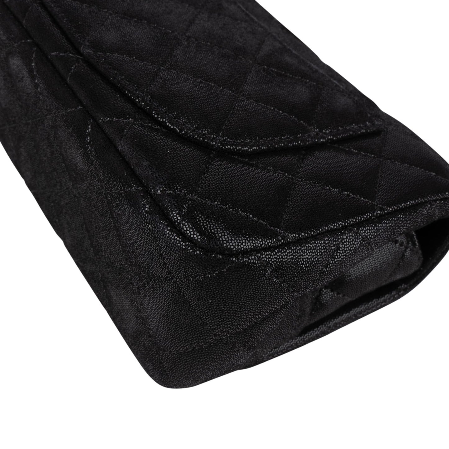Chanel Quilted Glitter Metallic Suede Crystal-Embelished CC Small Single Flap Shoulder Bag
