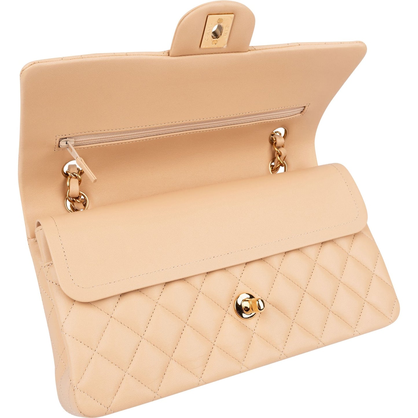 Chanel Quilted Lambskin Medium Double Flap Shoulder Bag