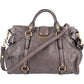 Miu Miu Vitello Lux Bow City Satchel Handbag