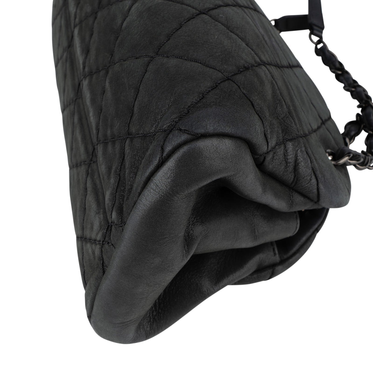 Chanel Quilted Iridescent Calfskin Just Mademoiselle Bowling CC Shoulder Bag