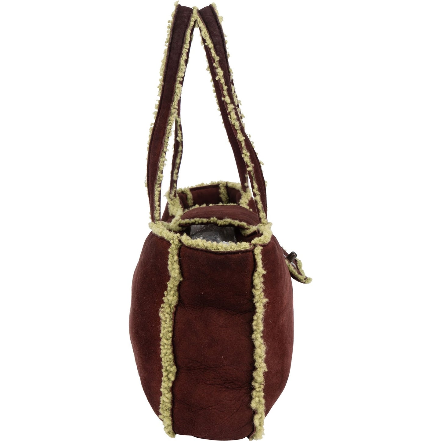 Chanel Suede and Shearling CC Handbag
