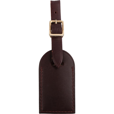 Louis Vuitton Dark Brown Leather Luggage Tag