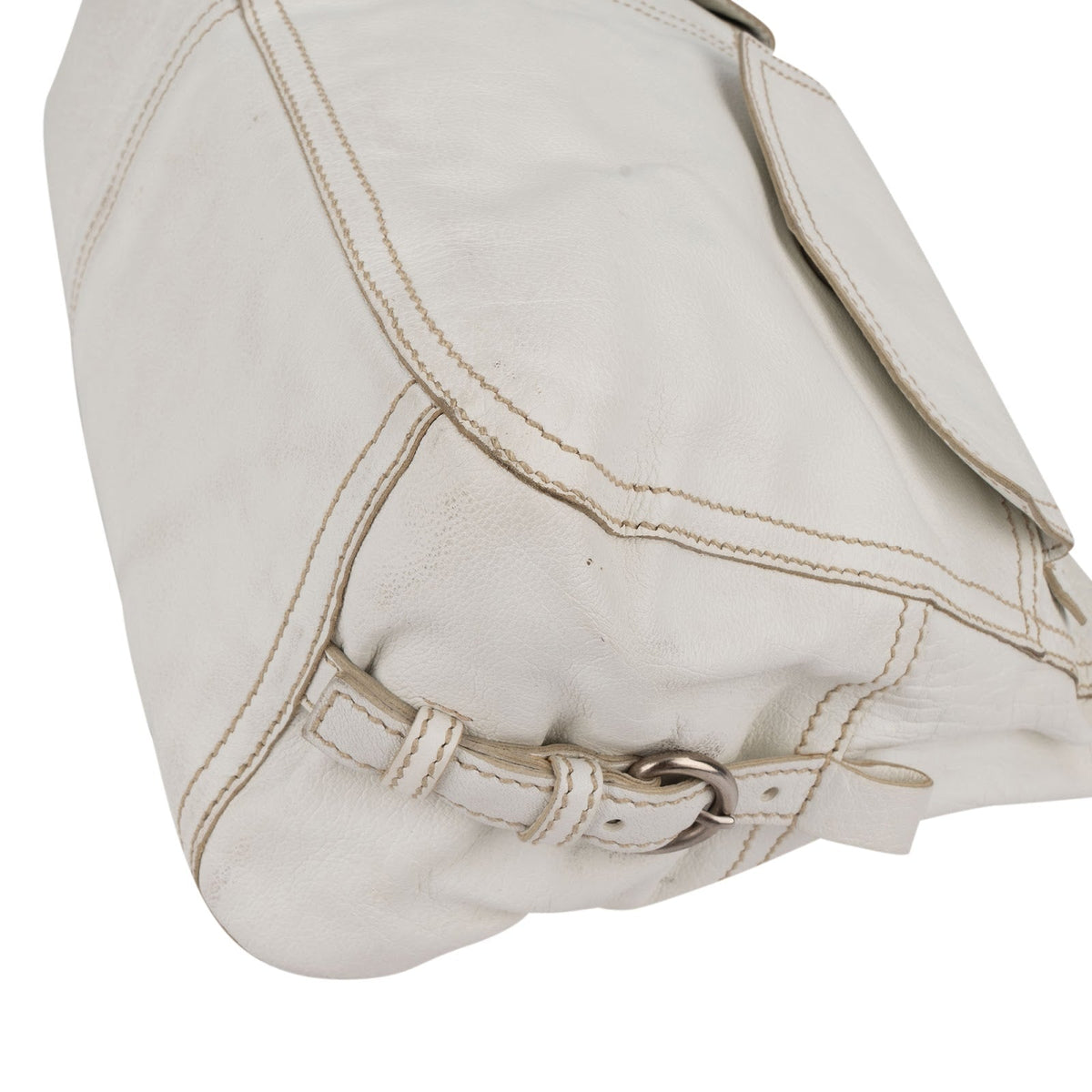 Prada Leather Double Pocket Triangle Shoulder Bag
