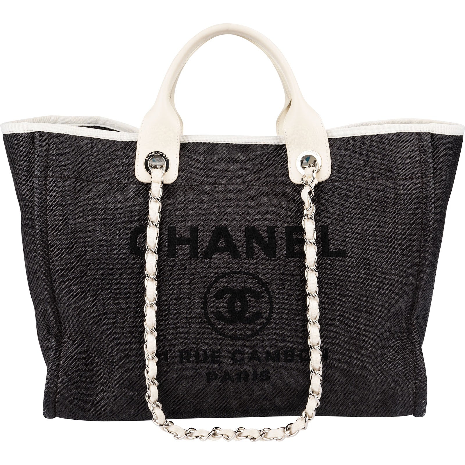 Chanel Denim Deauville Tote Shoulder Bag