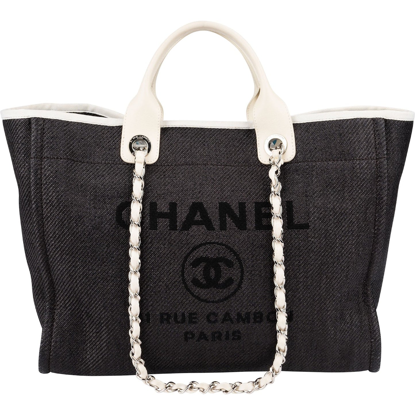 Chanel Denim Deauville Tote Shoulder Bag