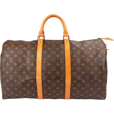 Louis Vuitton Monogram Canvas Keepall 50 Travel Bag