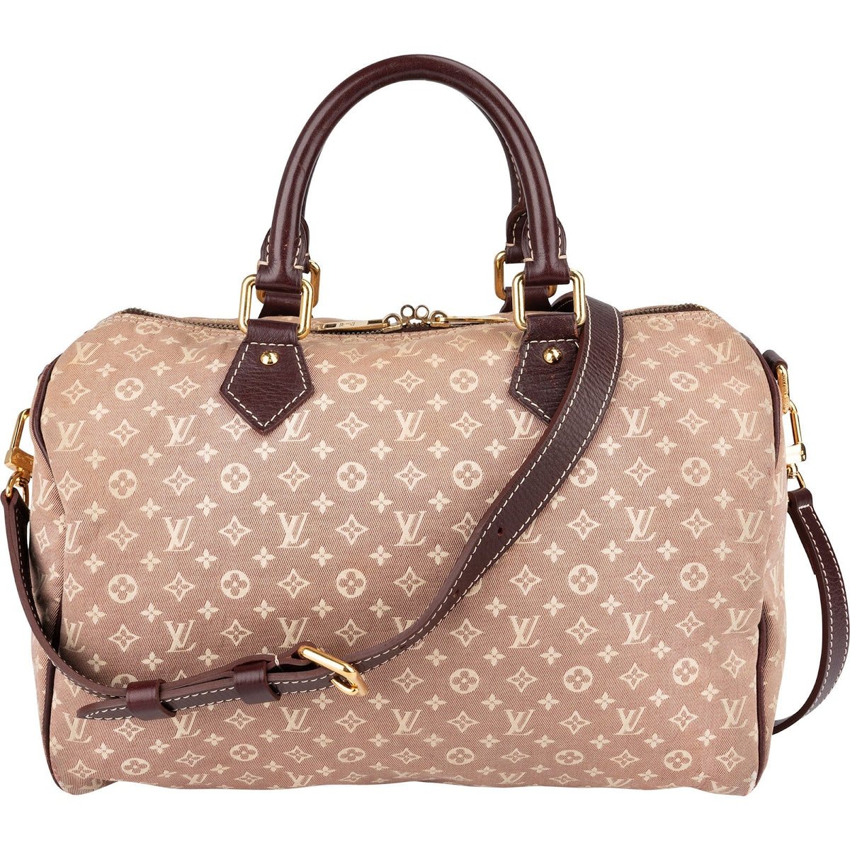 Louis Vuitton Speedy 30 Bandoulière aus Monogram Mini Lin – Vorderansicht