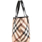 Burberry Nova-Check Monogram Patent Leather Tote Shoulder Bag