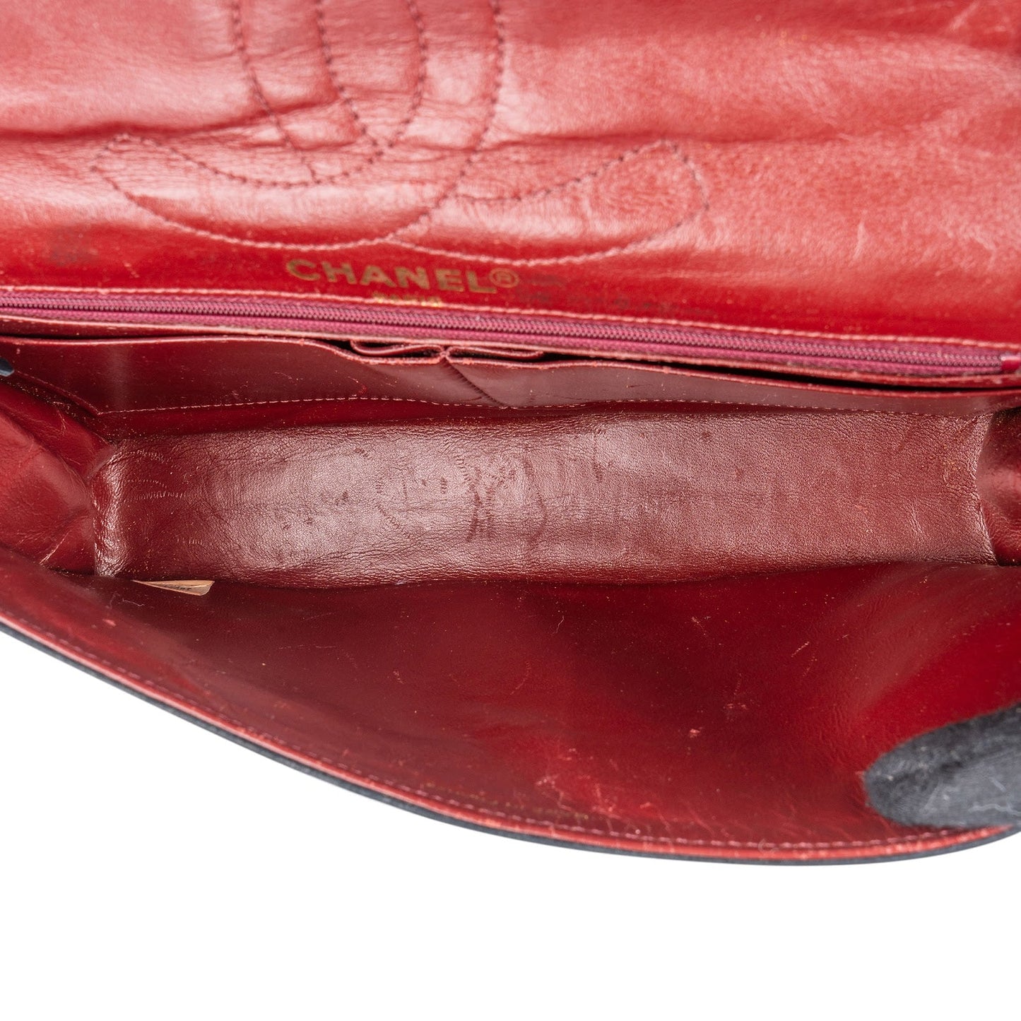 Chanel Quilted Lambskin Bicolor Double Flap Shoulder Bag