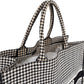 Christian Dior Houndstooth Monogram Canvas Book Tote Handbag