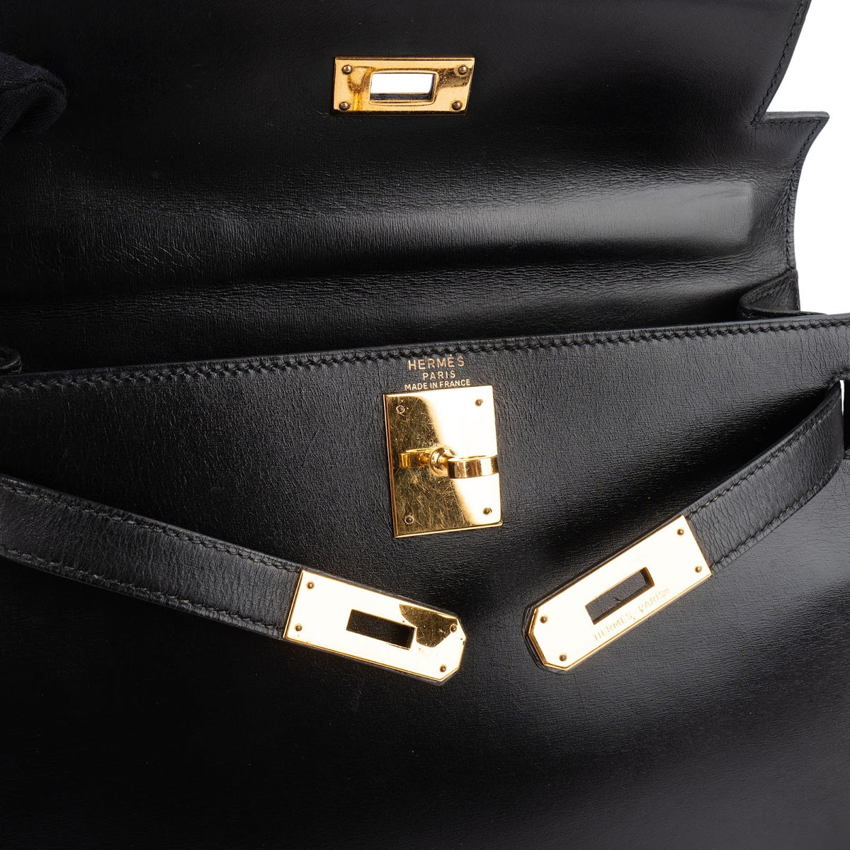 Hermès Box Calf Sellier Kelly 28 Handbag