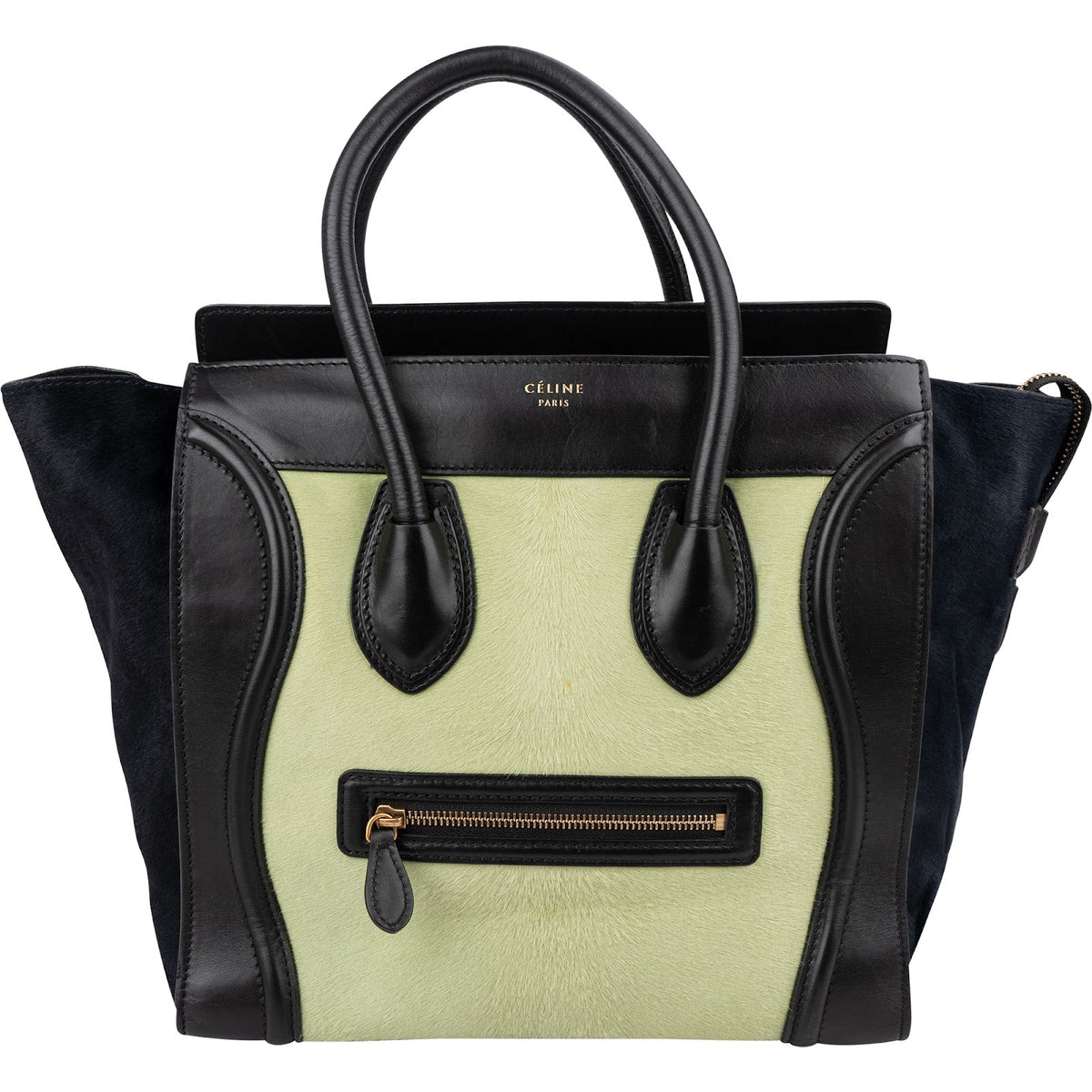 Céline Luggage aus Kalbsfell und Leder – Vorderansicht