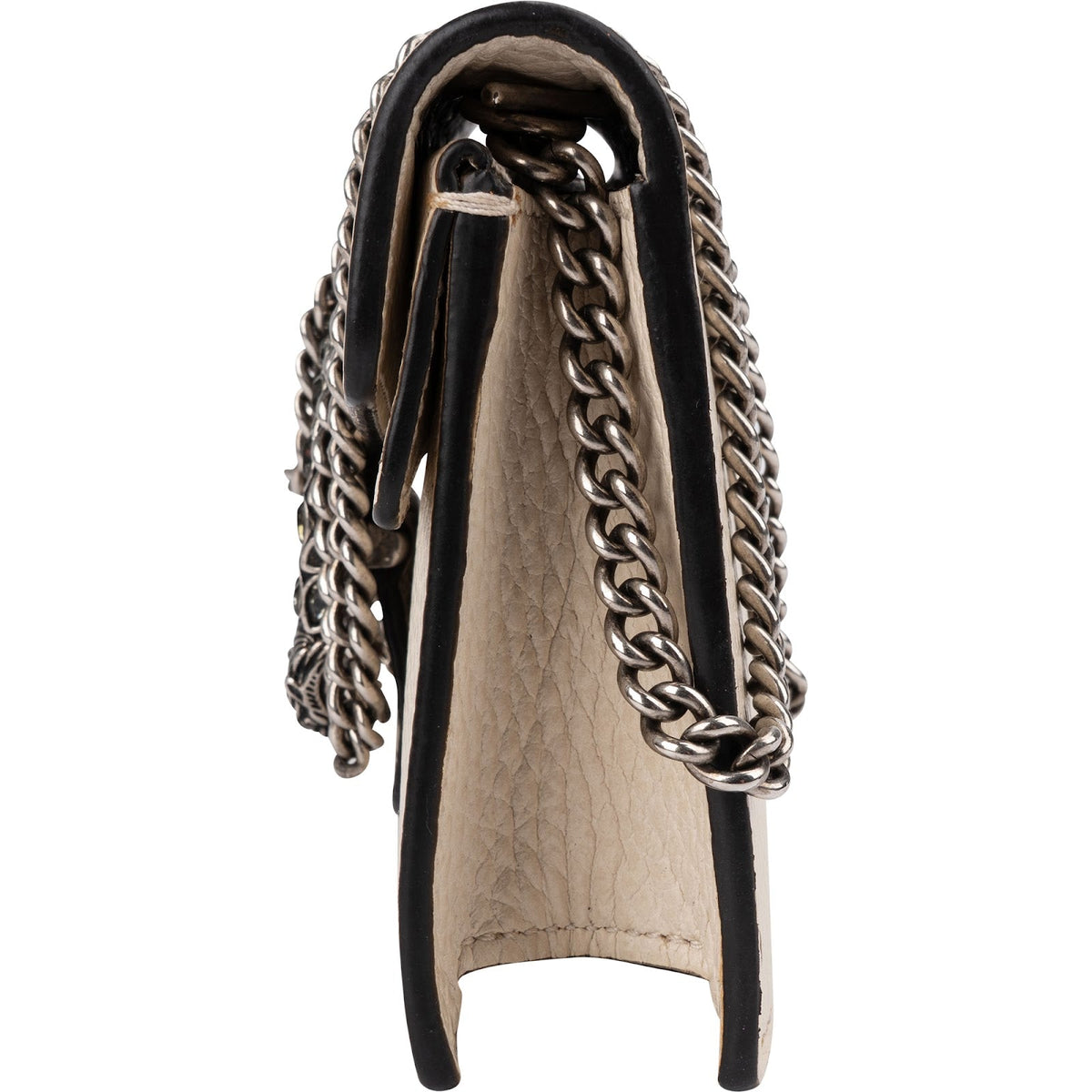 Gucci Grained Leather Dionysus Crystal Super Mini Crossbody Bag