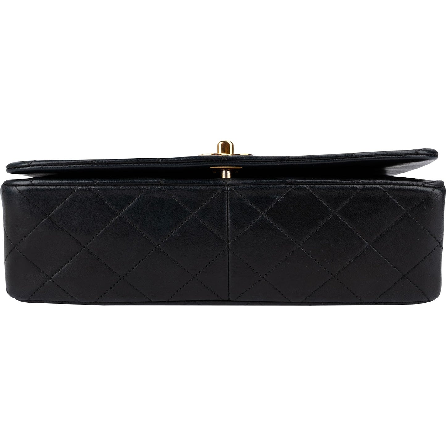 Chanel Quilted Lambskin 24K Gold Single Flap Crossbody Bag