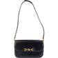 Celine Black Leather Triomphe Shoulder Bag