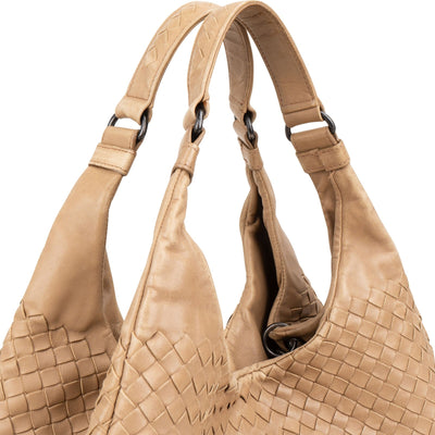 Bottega Intrecciato Nappa Leather Medium Compana Hobo Shoulder Bag