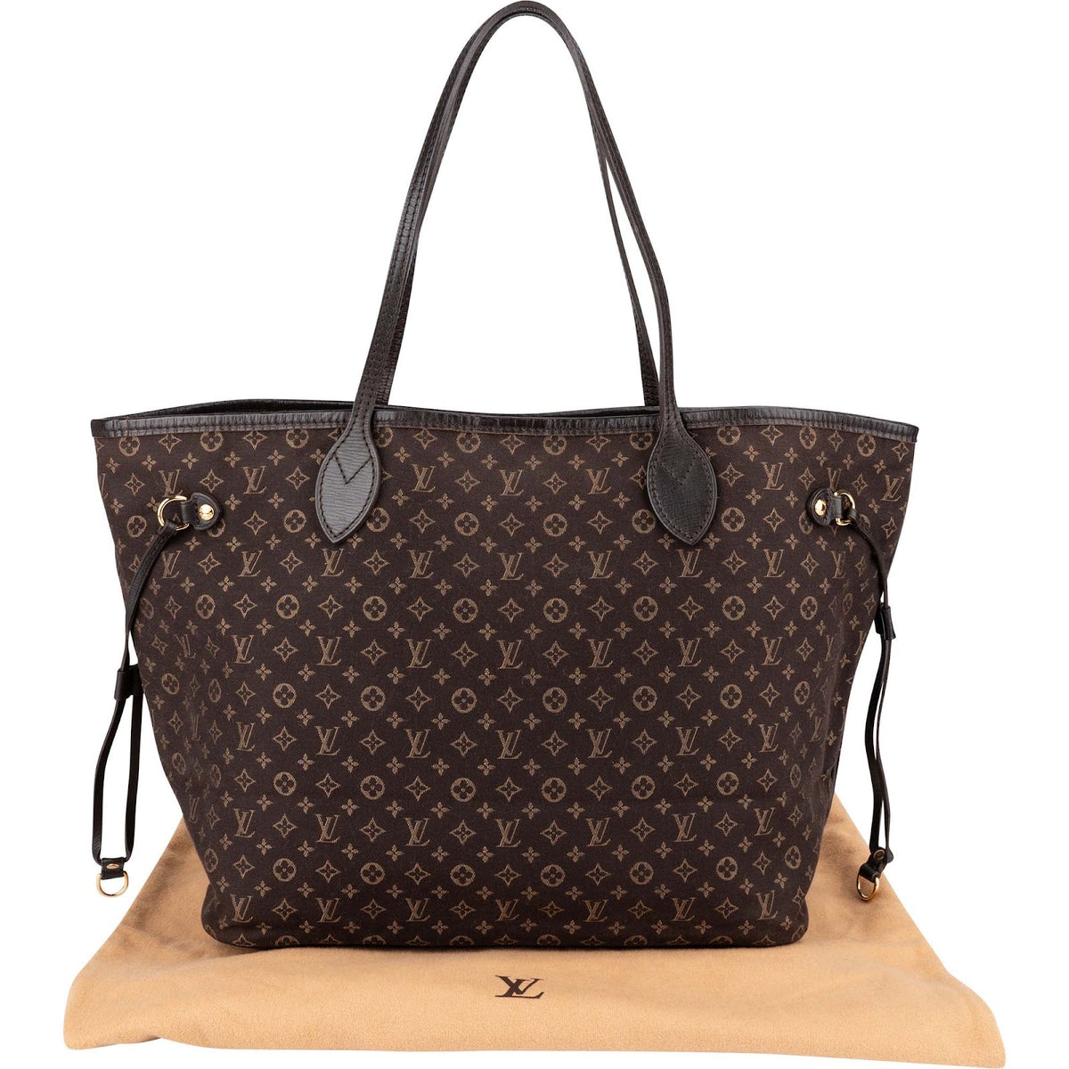 Louis Vuitton Mini Lin Monogram Neverfull MM Shoulder Bag
