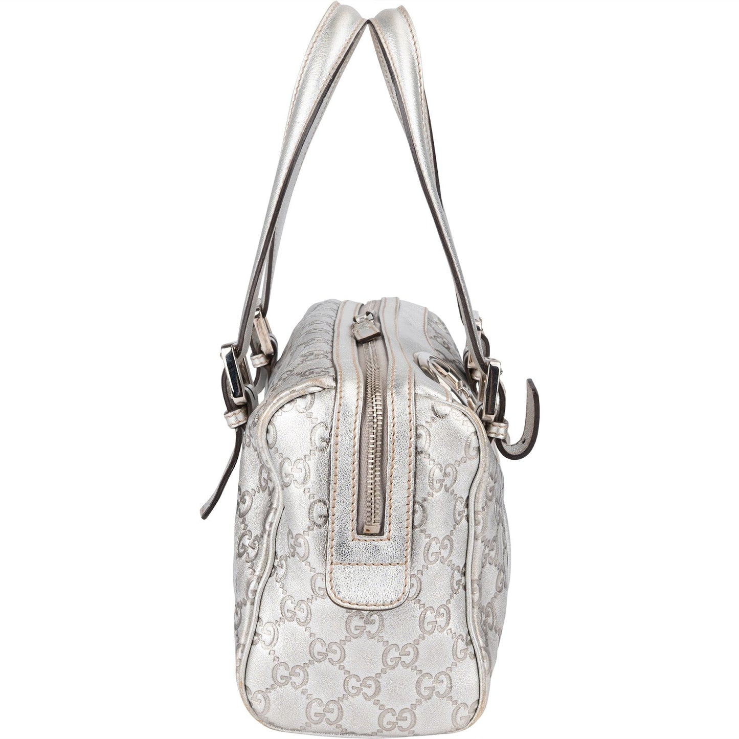 Gucci Leather Monogram Interlocking G Boston Bag Handbag