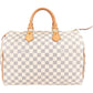 Louis Vuitton Speedy 35 aus Damier Azur Canvas – Vorderansicht