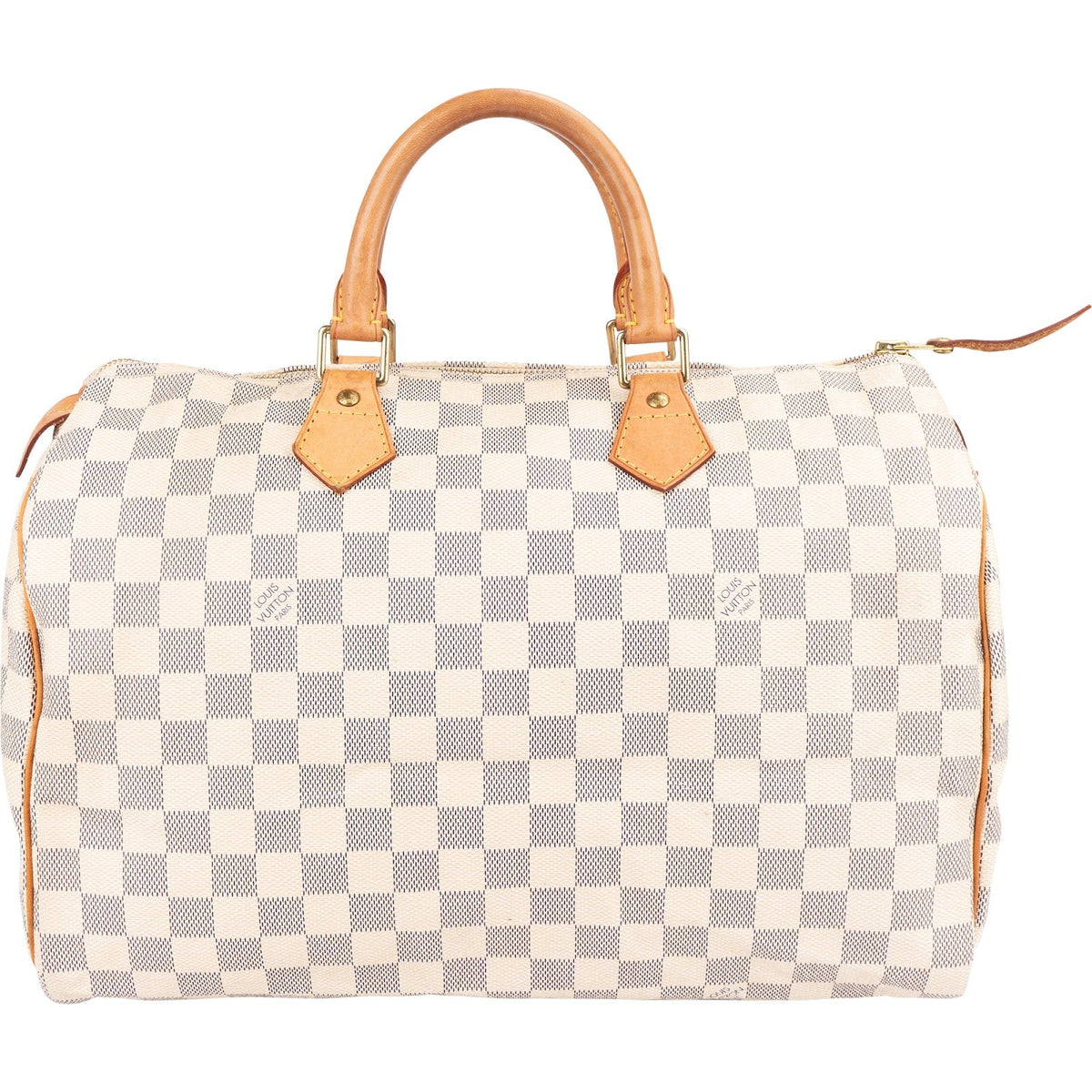Louis Vuitton Speedy 35 aus Damier Azur Canvas – Vorderansicht