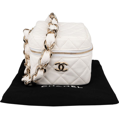 Chanel Quilted Lambskin Small Vanity Chain Handbag