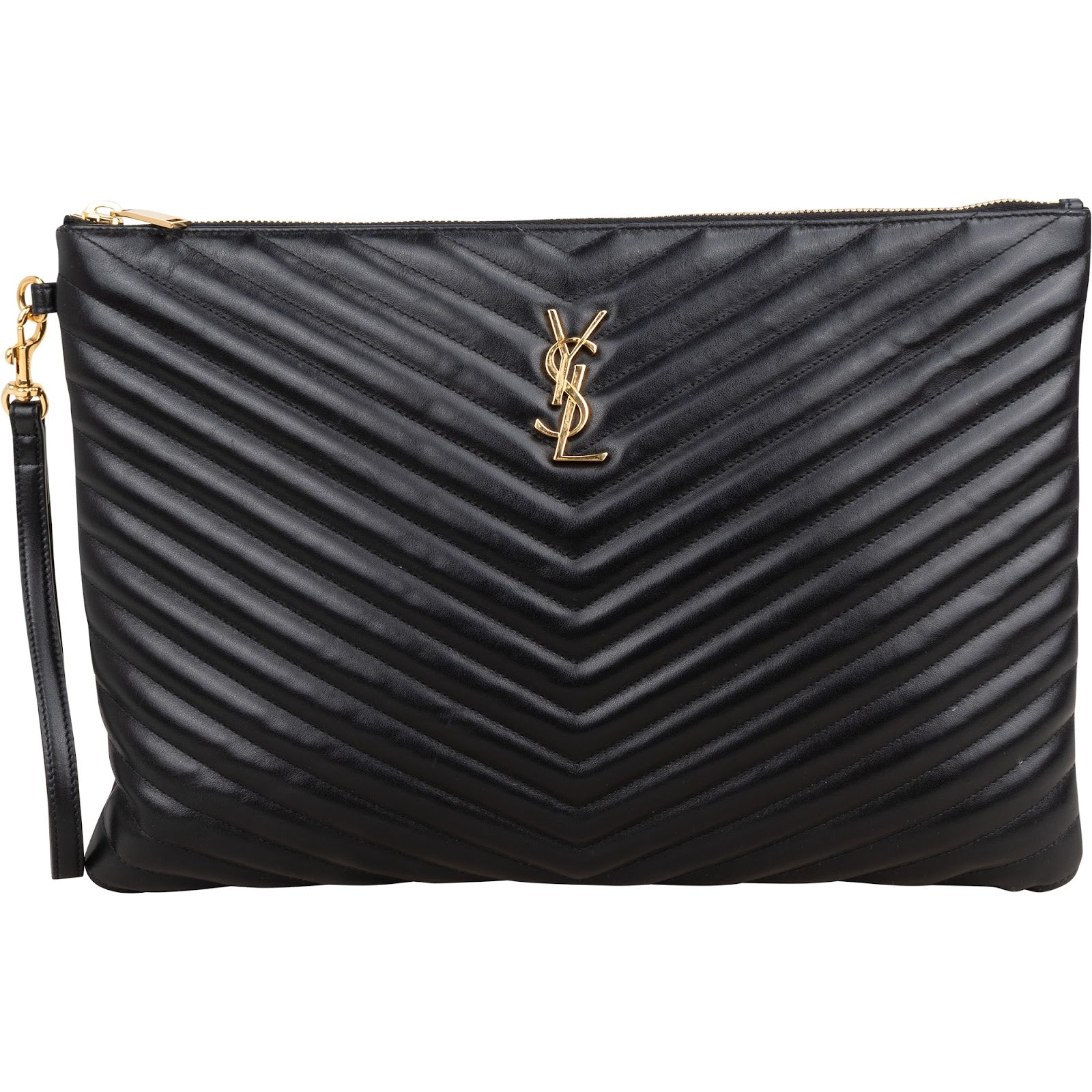 Yves Saint Laurent Quilted Leather Clutch