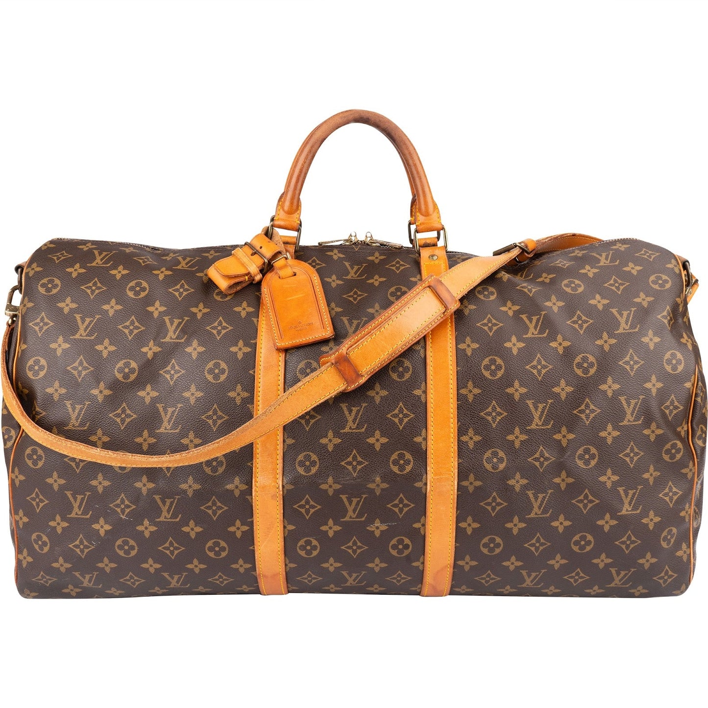 Louis Vuitton Monogram Canvas Keepall 60 Bandoulière Travel Bag