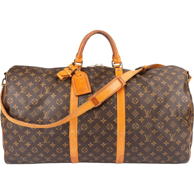 Louis Vuitton Monogram Canvas Keepall 60 Bandoulière Travel Bag