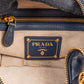 Prada Navy Calf Leather Vitello Daino Shoulder Bag